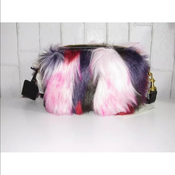 UGG JANEY PATCHWORK FAUX FUR CROSSBODY HANDBAG - Picture 2 of 5